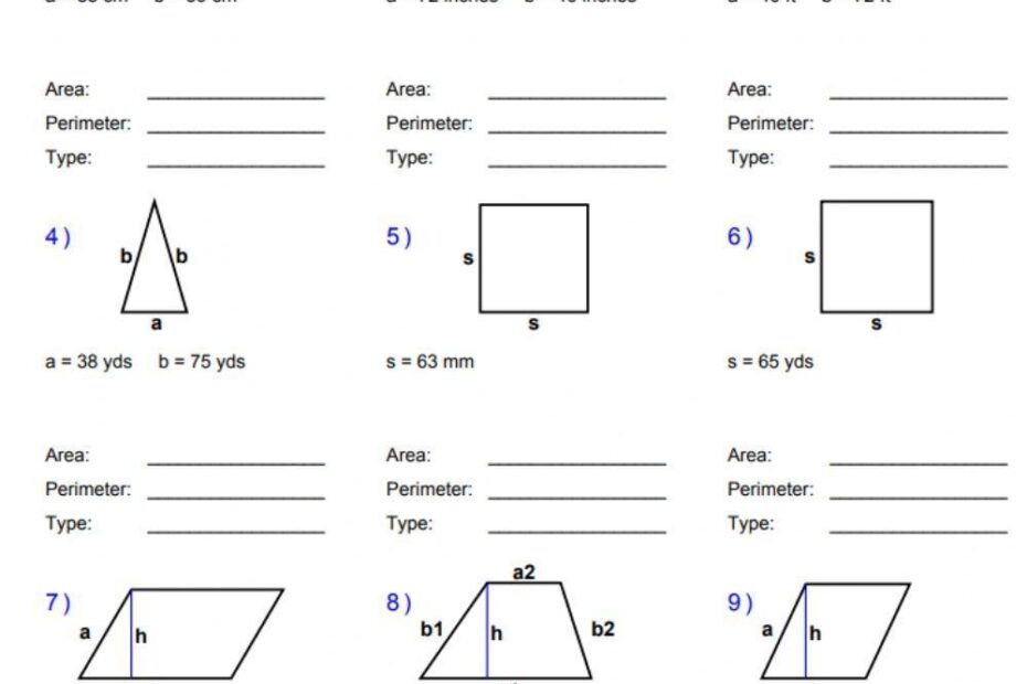 Areas And Perimeters Of Polygons Worksheet Live Worksheets Worksheets Library