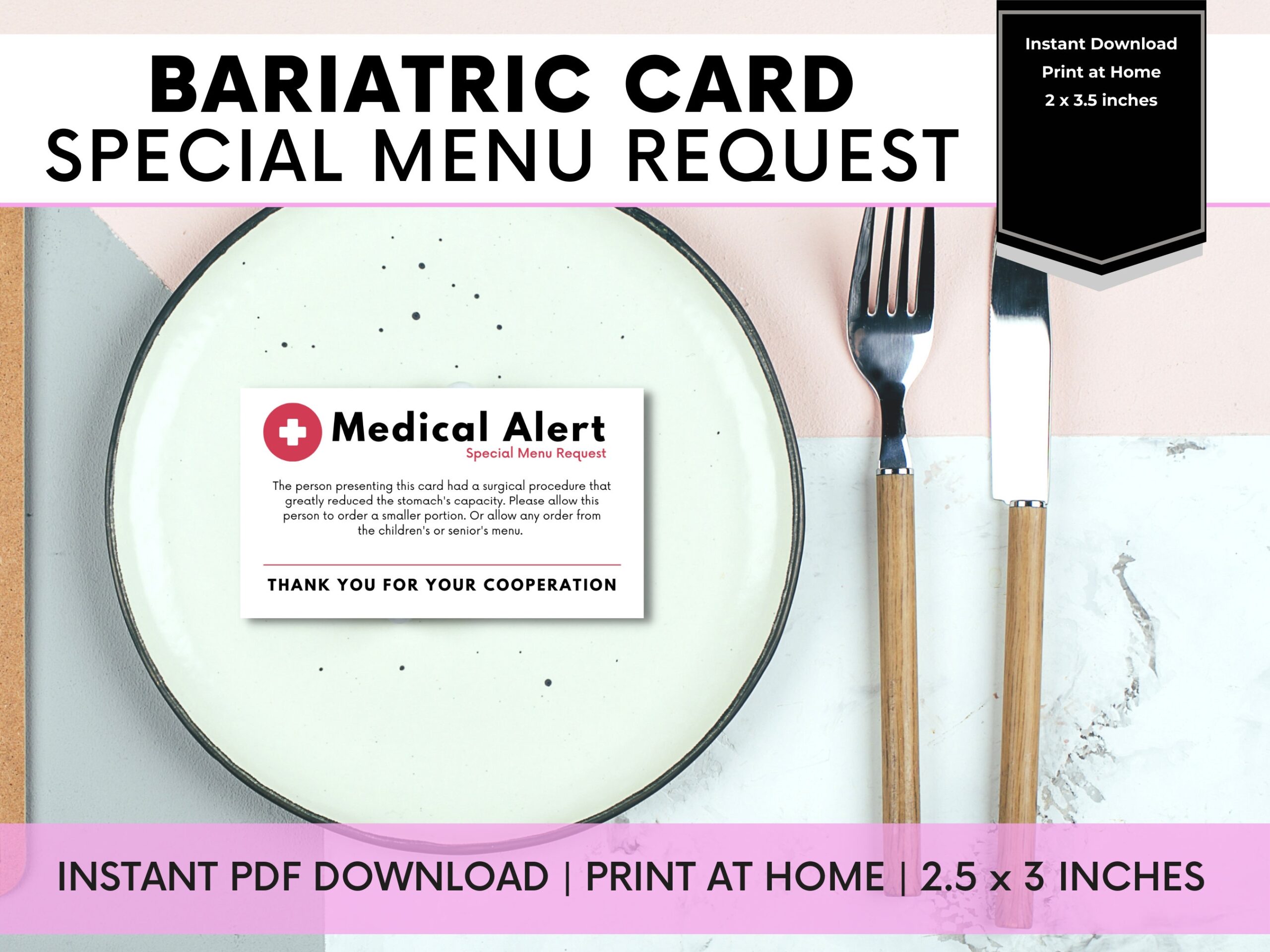 Bariatric Surgery Special Menu Request Printable Gastric Bypass 