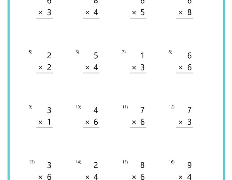 Basic Multiplication Worksheets K12 Math Worksheets