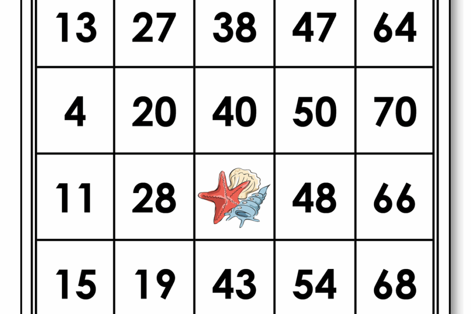 BEACH Bingo Cards Printable Activity Connection