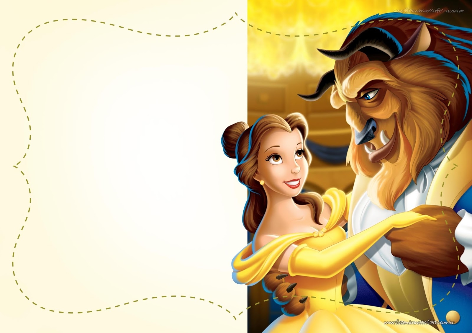 Beauty And The Beast Party Free Printable Invitations Oh My 