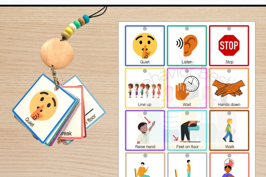 Behavior Cue Cards Visual Cues For Kids Printable Visual