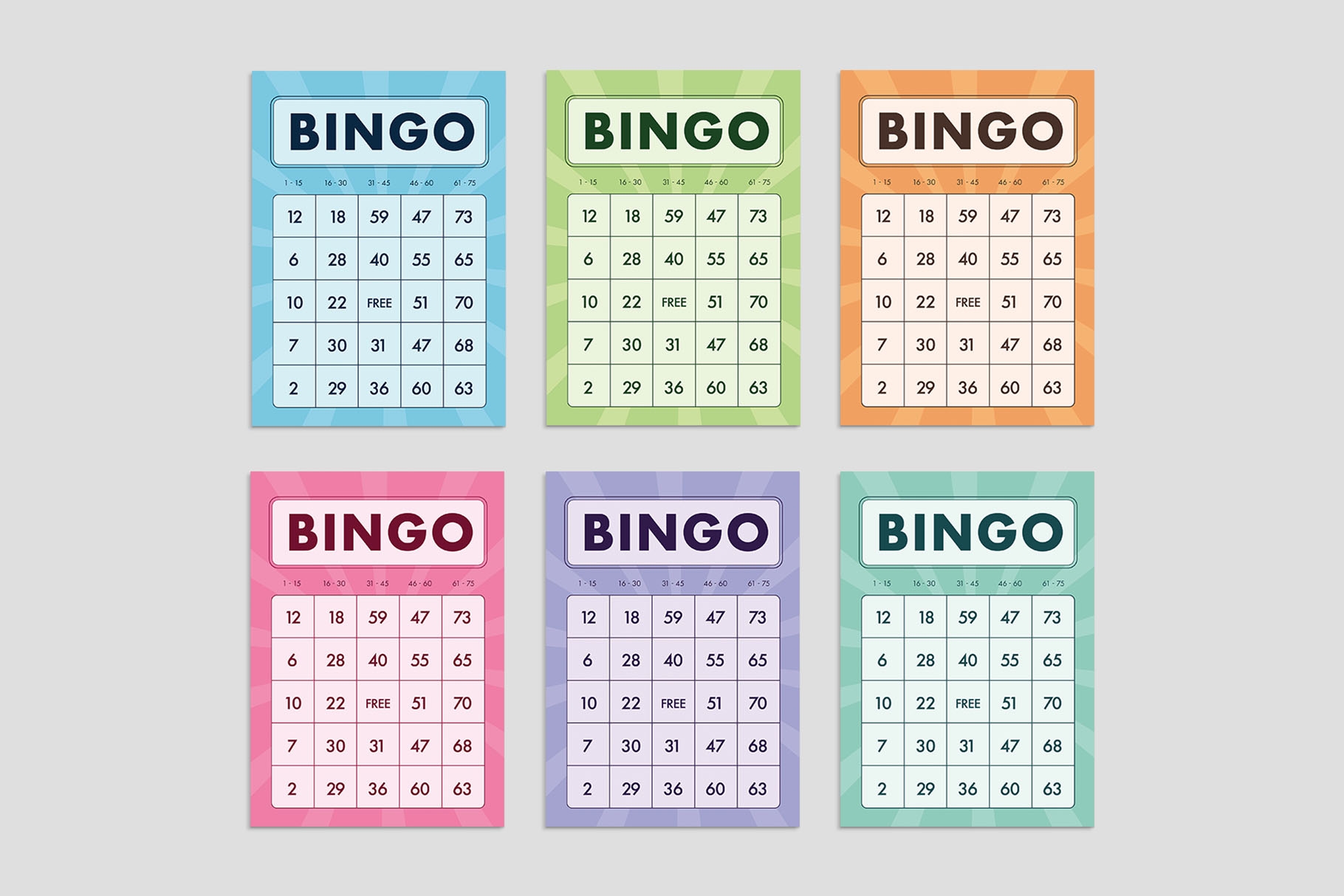 printable bingo cards for large groups