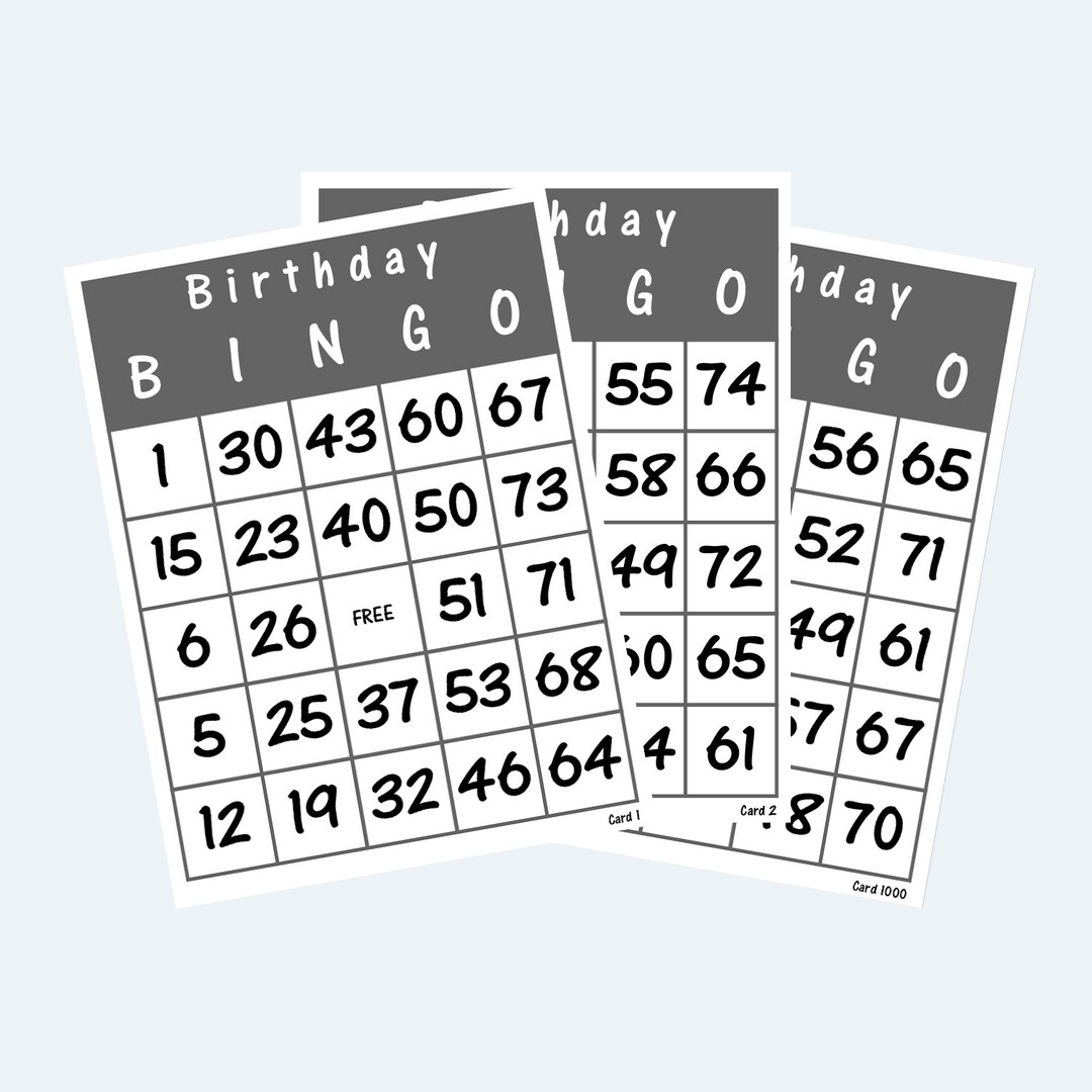printable bingo cards 1 30