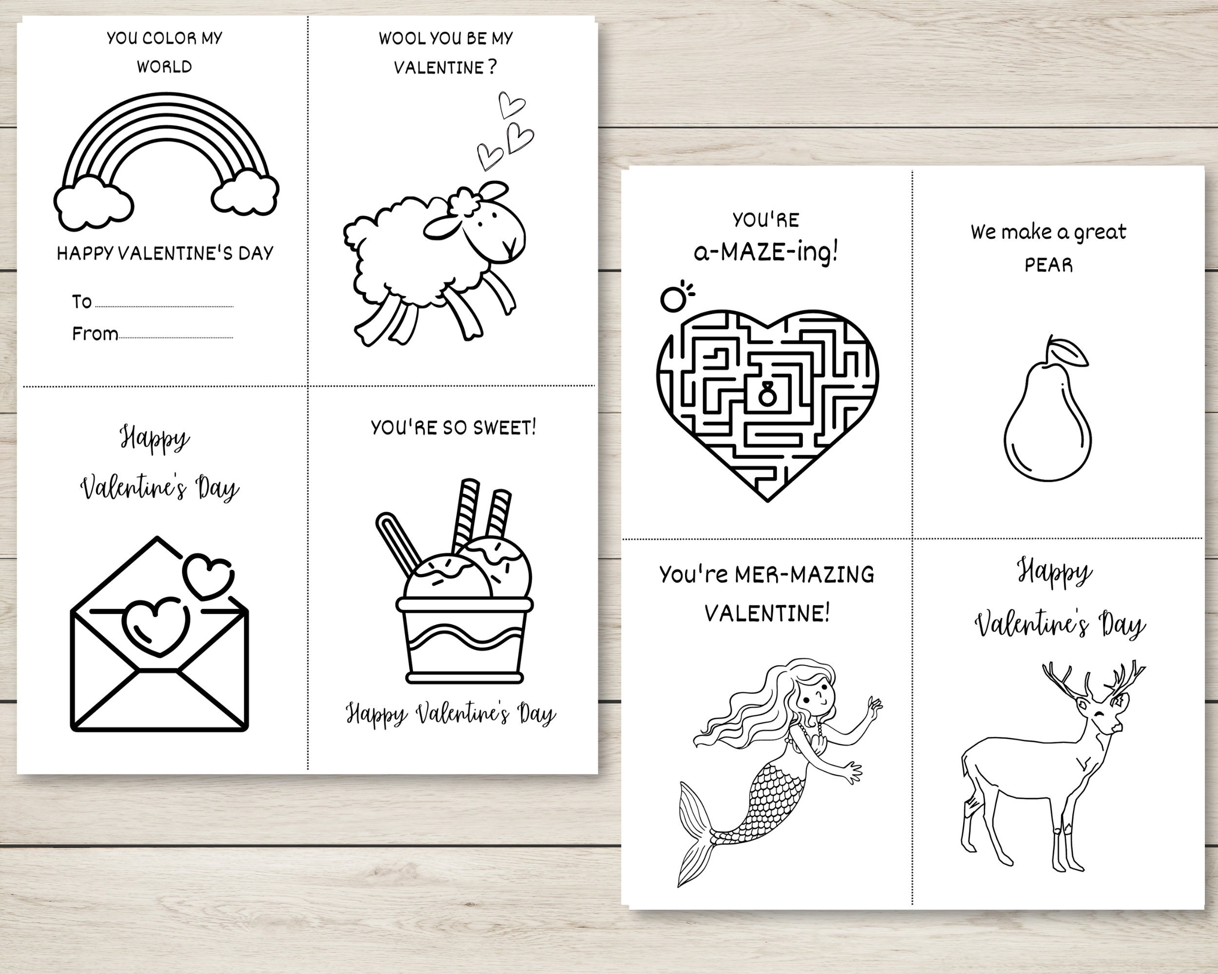 Black U0026 White Printable Valentines Day Cards Valentine s For Kids Classroom Valentine s Day Card Printable Kids Valentine Etsy