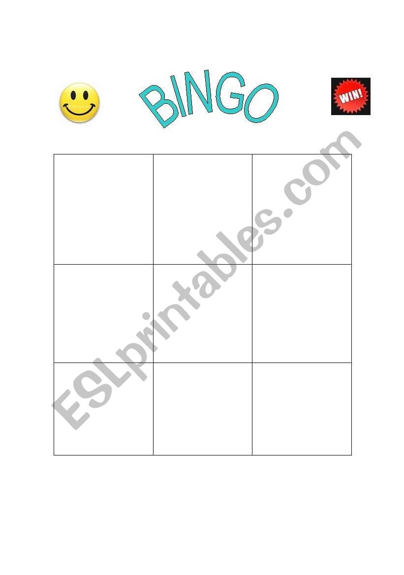printable blank bingo cards 3x3