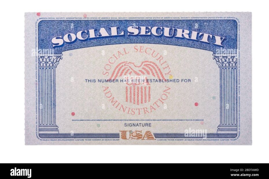 Blank Social Security Card Isolated Hi res Stock Photography And