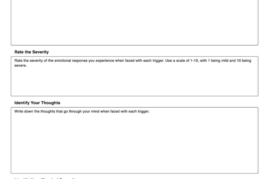 Borderline Personality Disorder Worksheet U0026 Example Free PDF Download