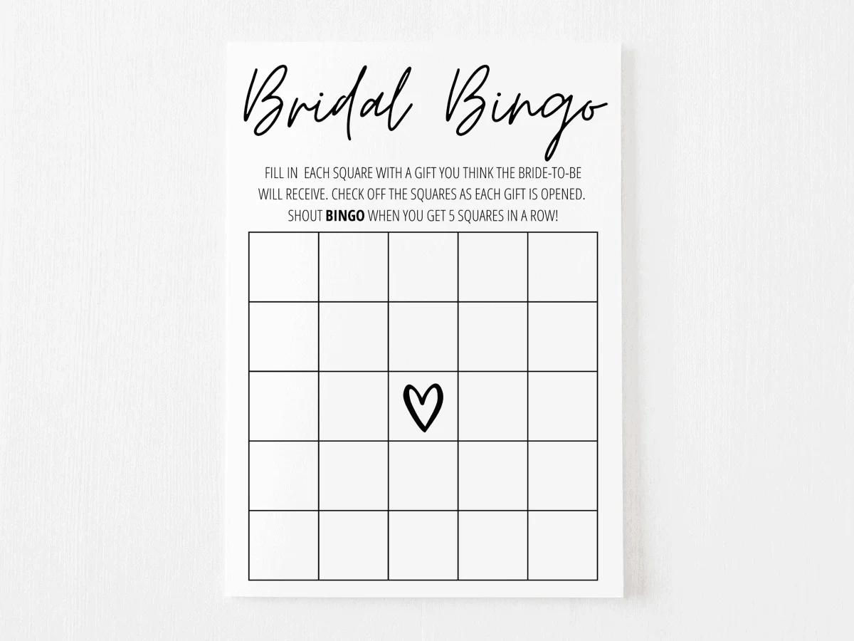 printable bingo cards for bridal shower