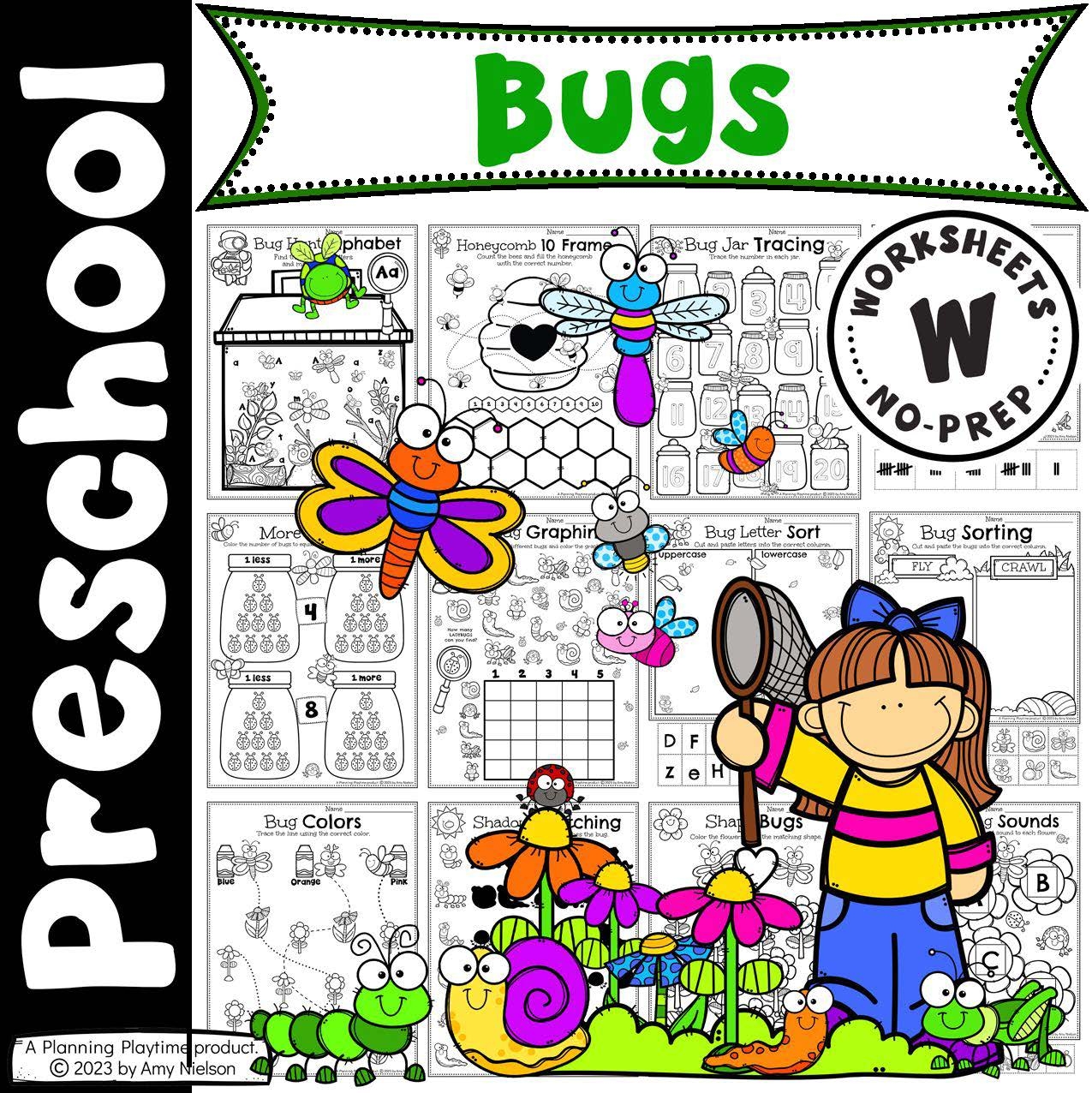 bug worksheets for preschoolers
