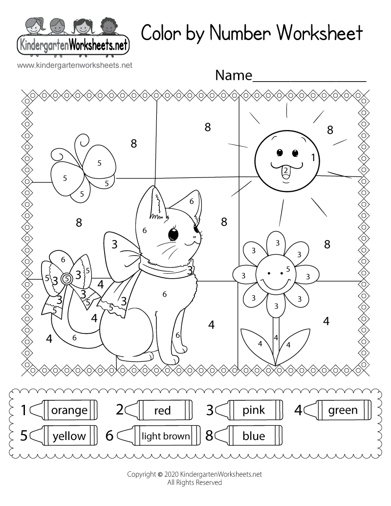 colouring worksheet for kg