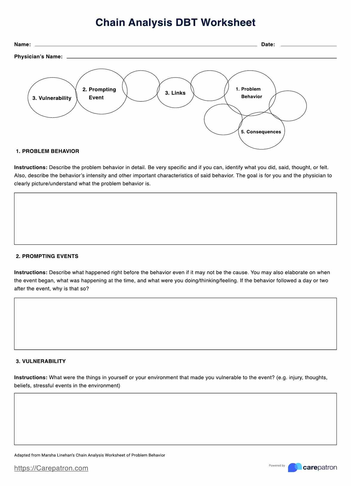 dbt chain analysis worksheet