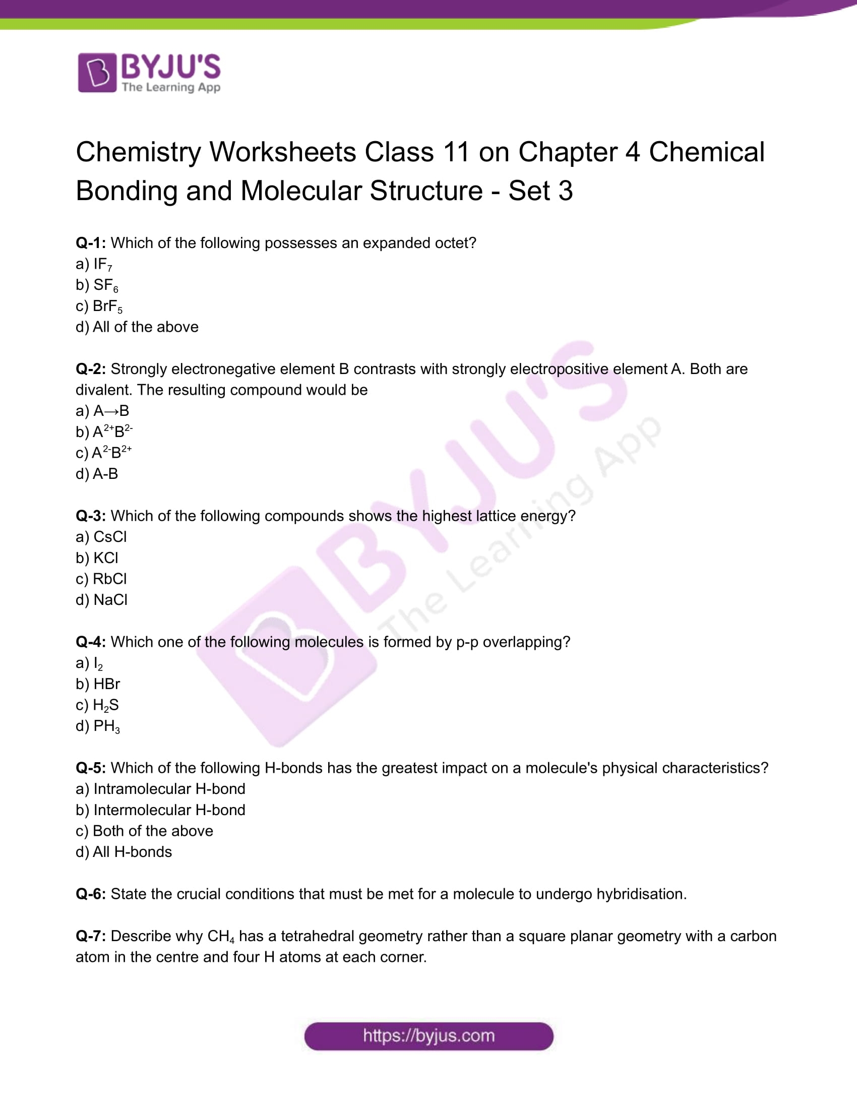 atomic bonding worksheet