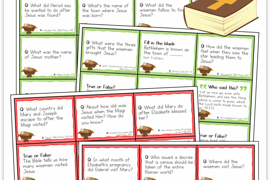 Christmas Bible Trivia Cards This Reading Mama