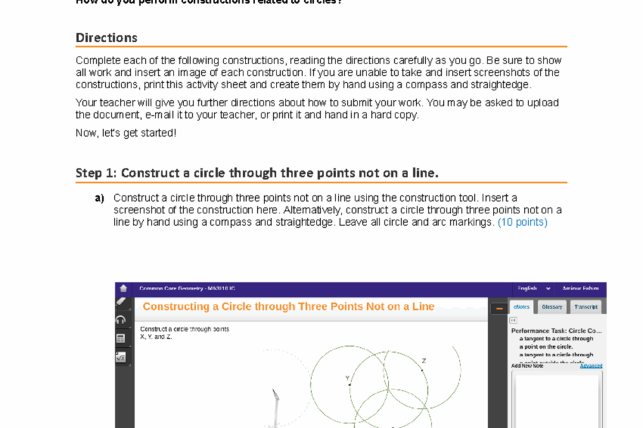 Circle Constructions Student Guide Part 2 Geometric Constructions Geometric Constructions Date Studocu