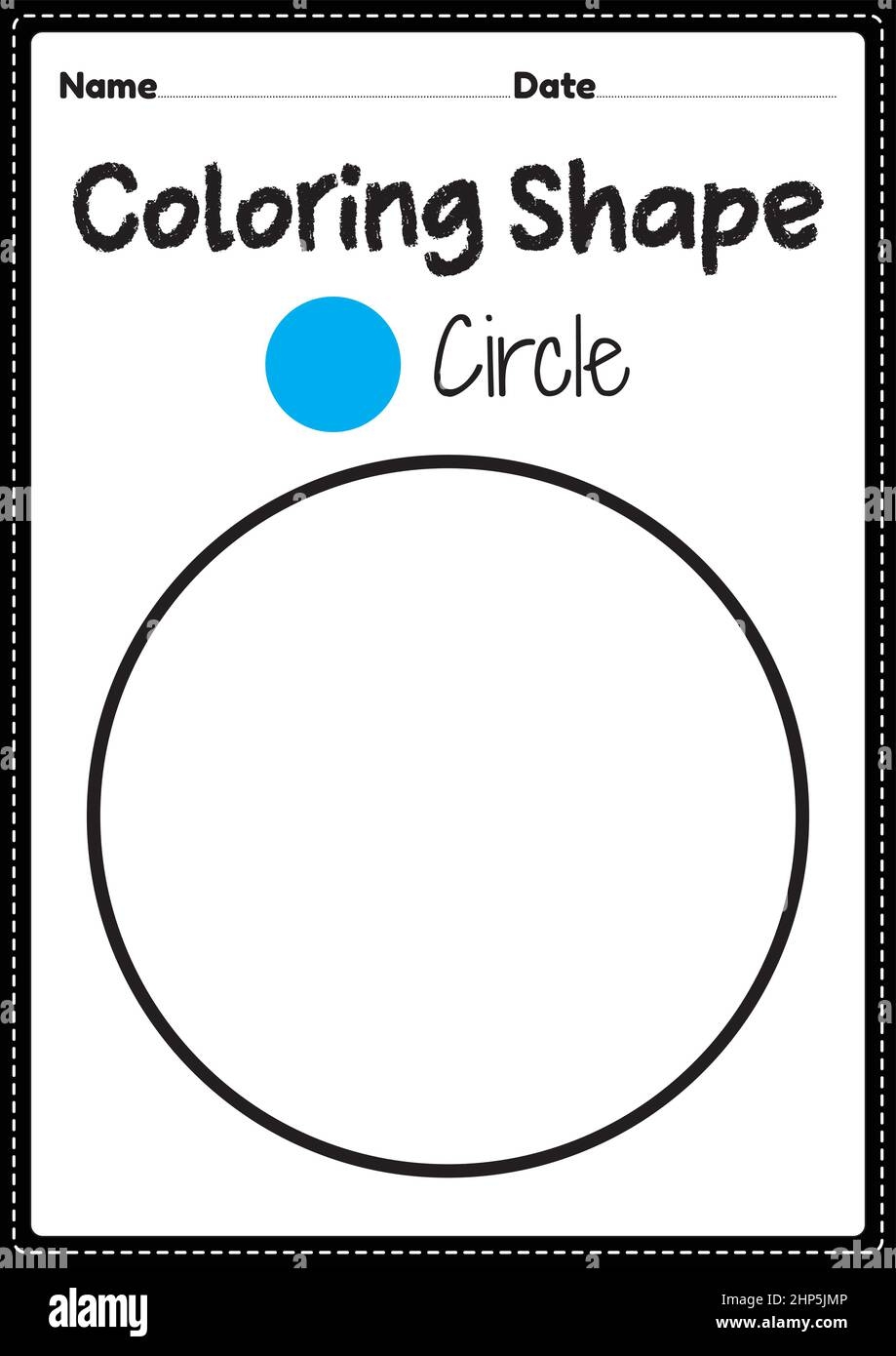 Circle Shape For Kindergarten Stock Vector Images Alamy