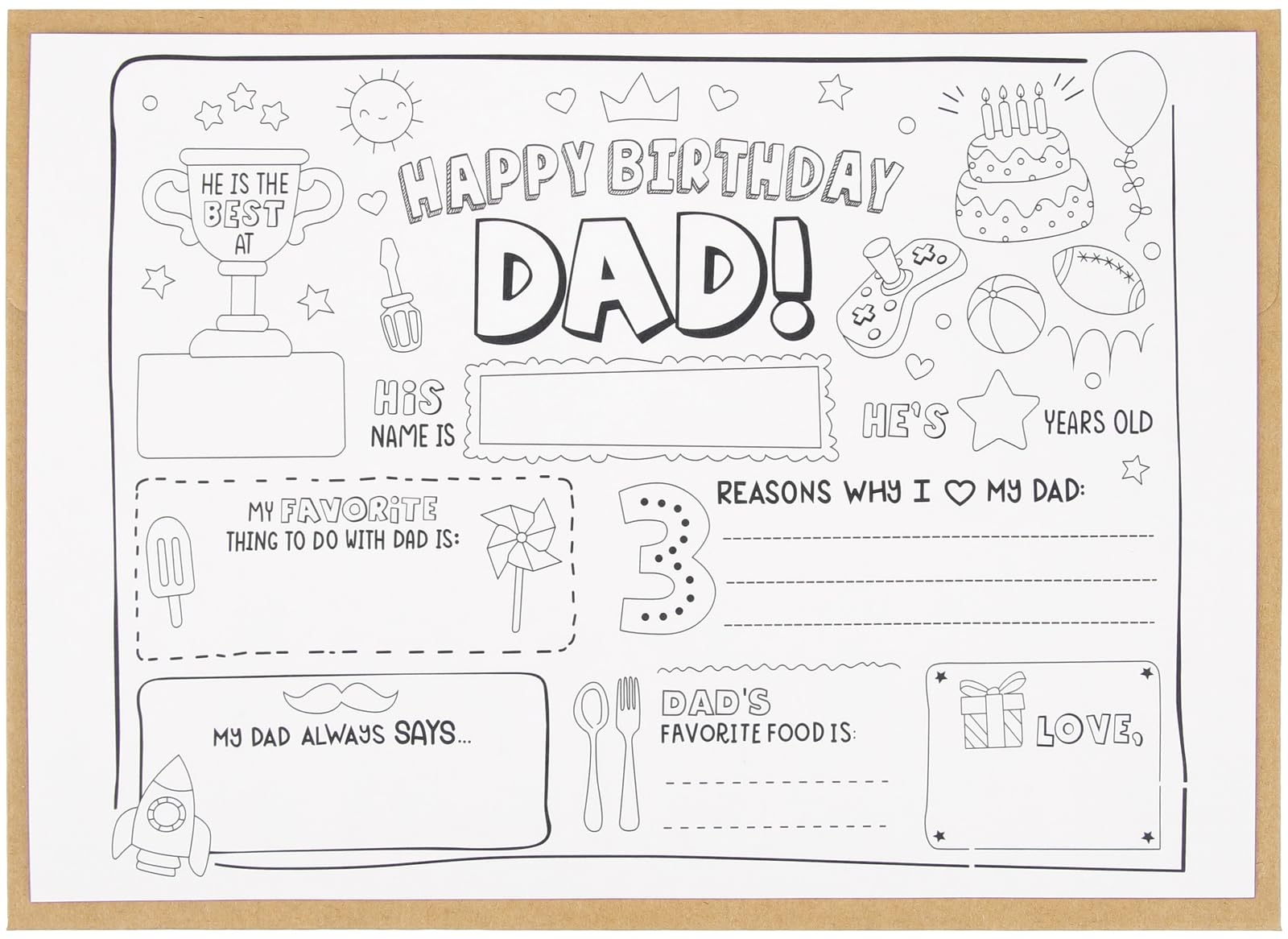 printable birthday cards dad