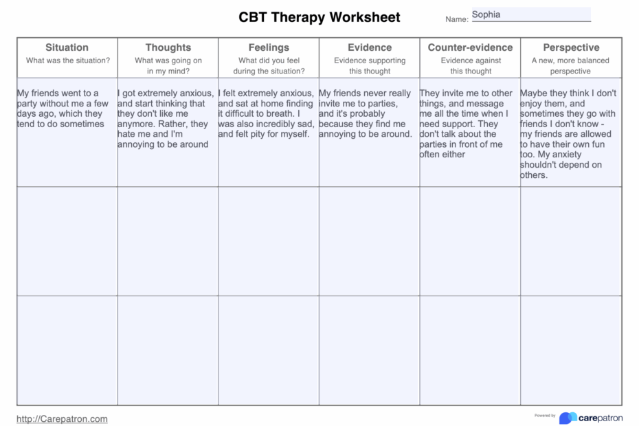 Cognitive Behavioral Therapy CBT Worksheets Mentally Fit Pro Worksheets Library