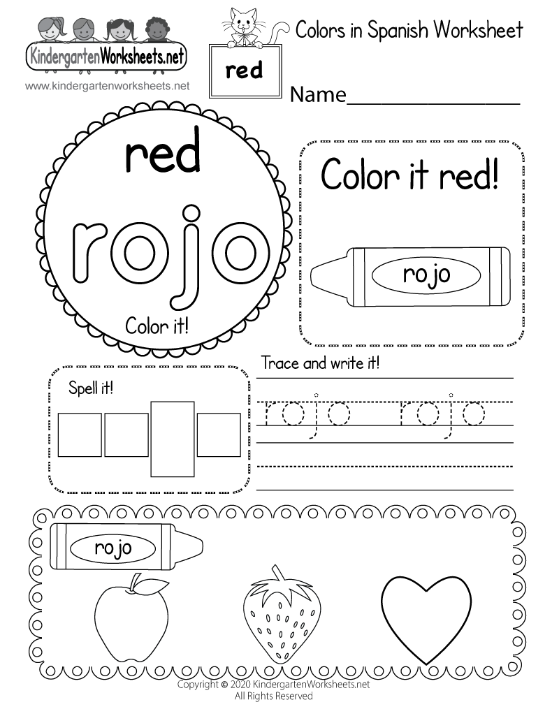 red worksheet