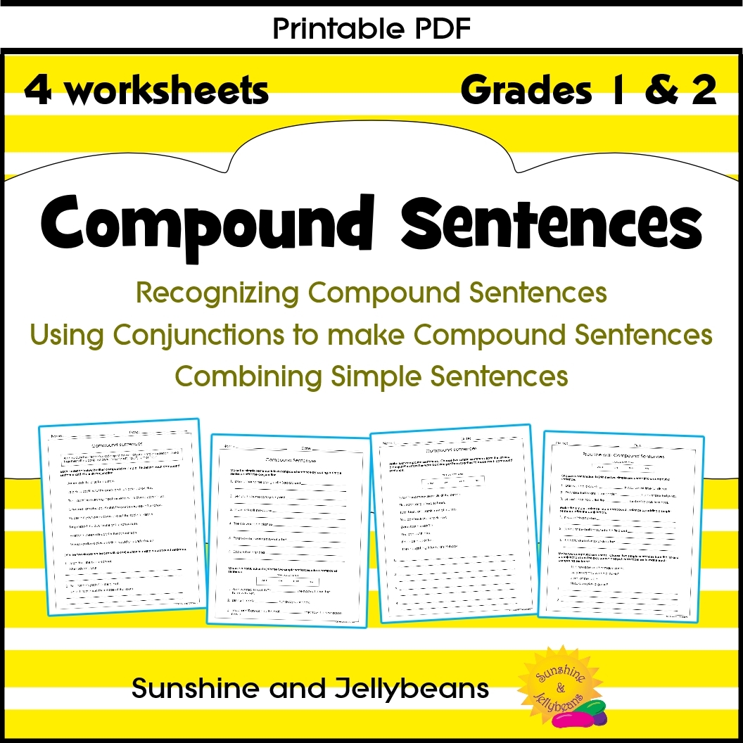 Compound Sentences And Conjunctions Grades 1 2 4 Worksheets 