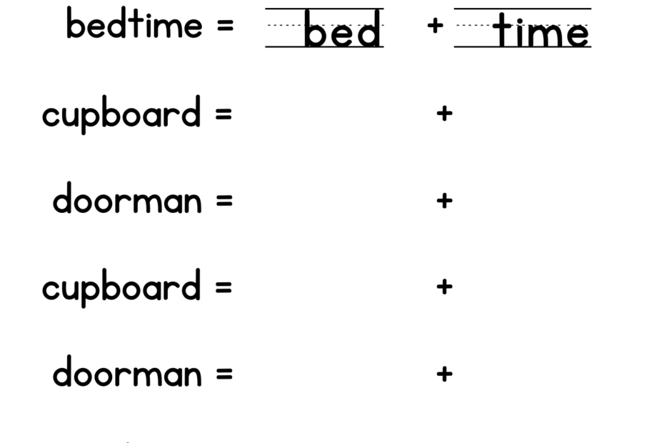 Compound Words Worksheet For Grade 1 Or 2 Compound Words