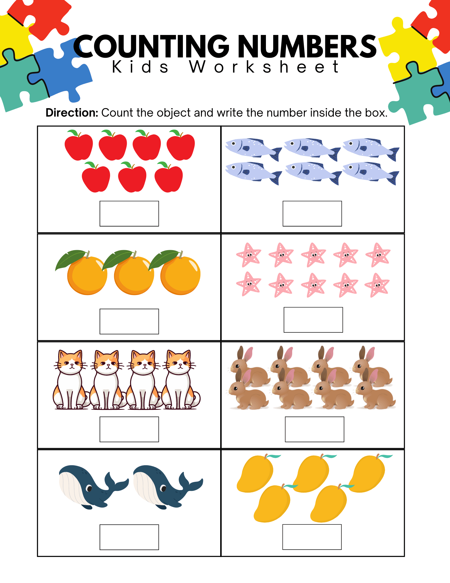 Counting Numbers Worksheet For Children By Undefined Raket PH