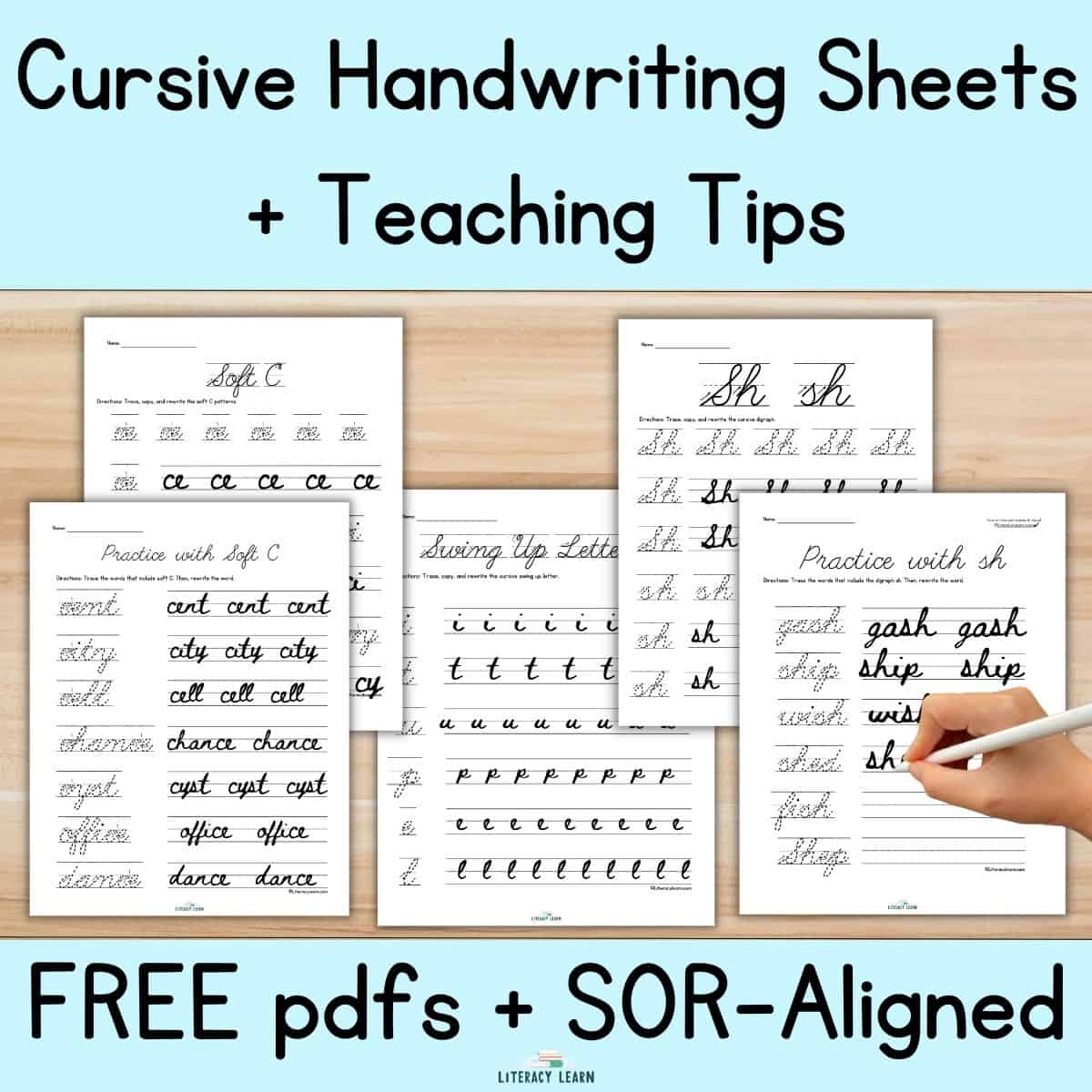 cursive writing worksheets free printable