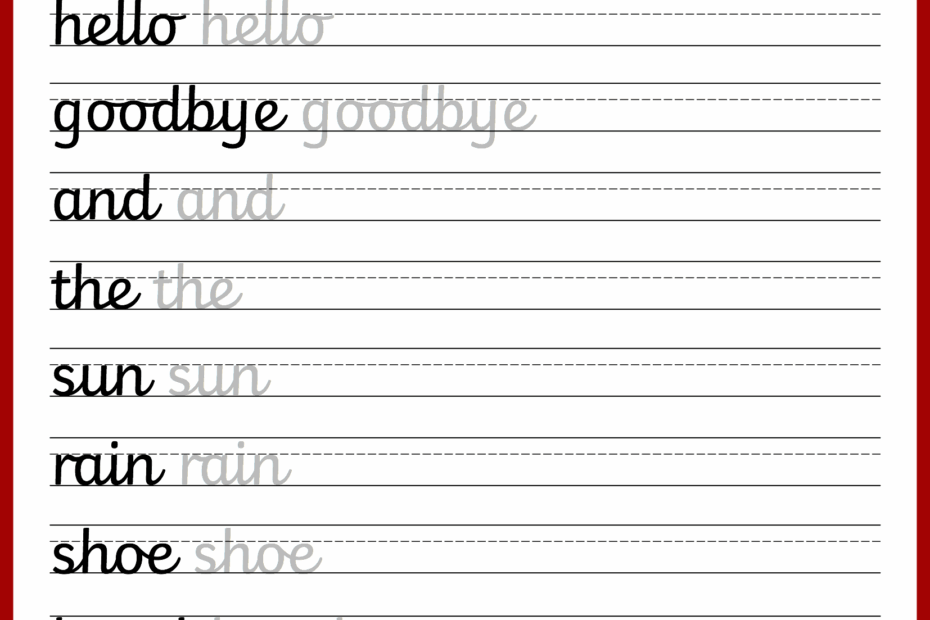 Cursive Handwriting Worksheets Free Printable Mama Geek