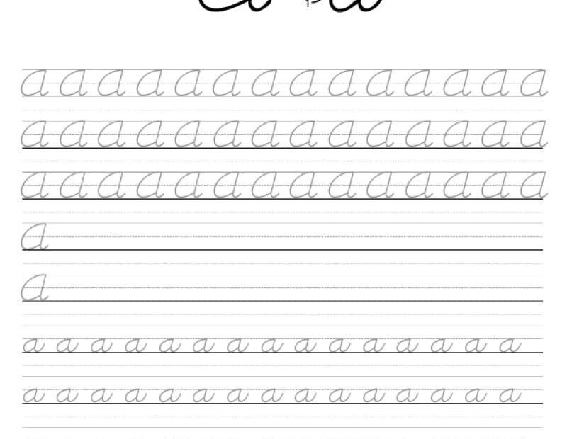 Cursive Writing Letter A ReadingVine