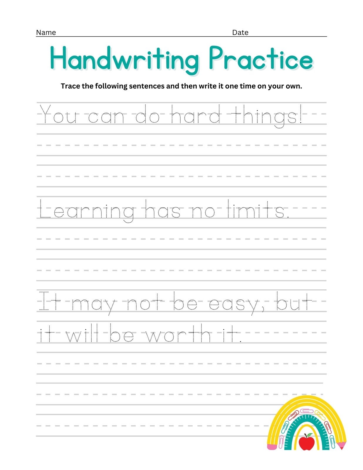 Customize 130 Handwriting Practice Worksheets Templates Online 