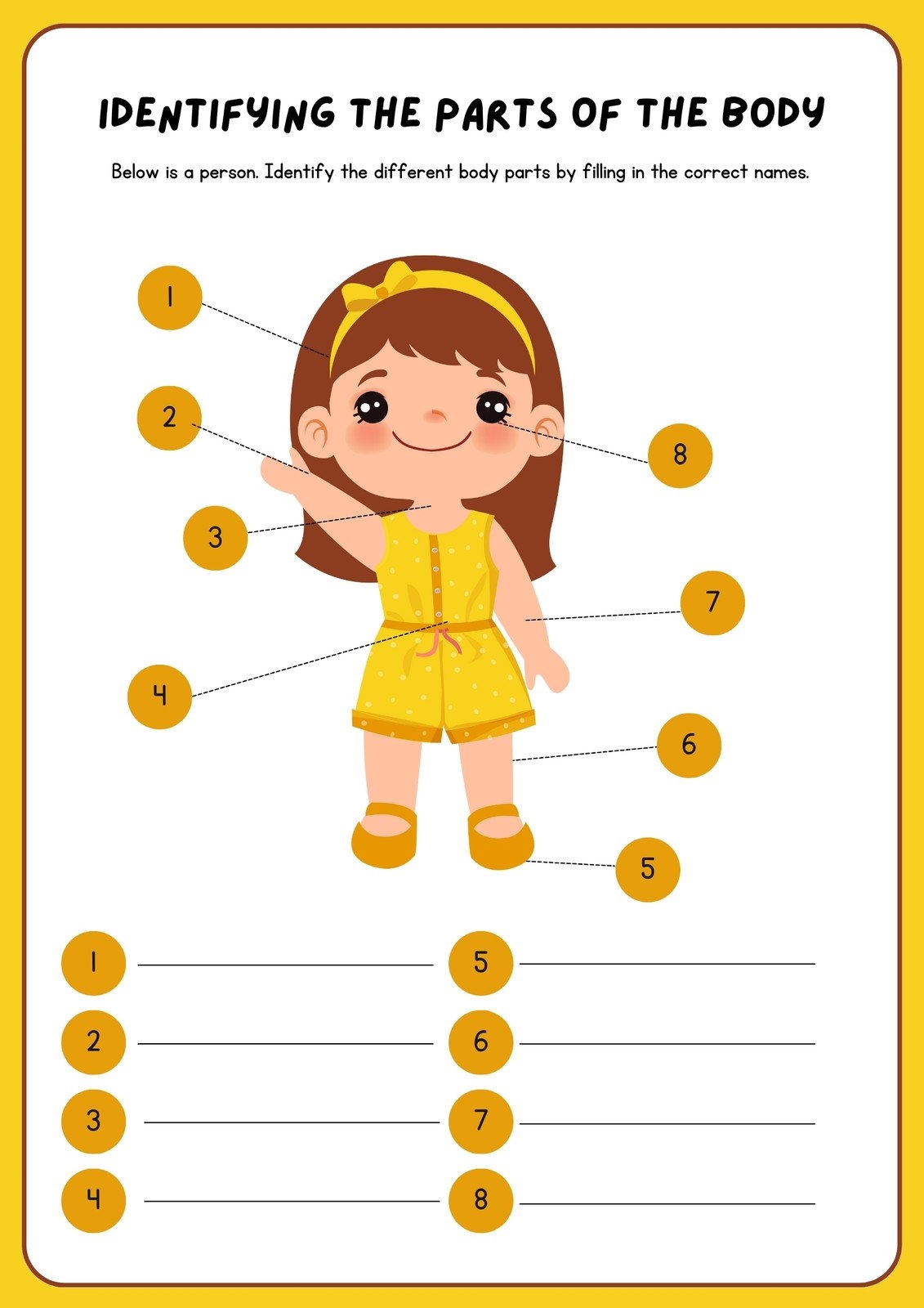 Customize 72 Body Parts Worksheets Templates Online Canva