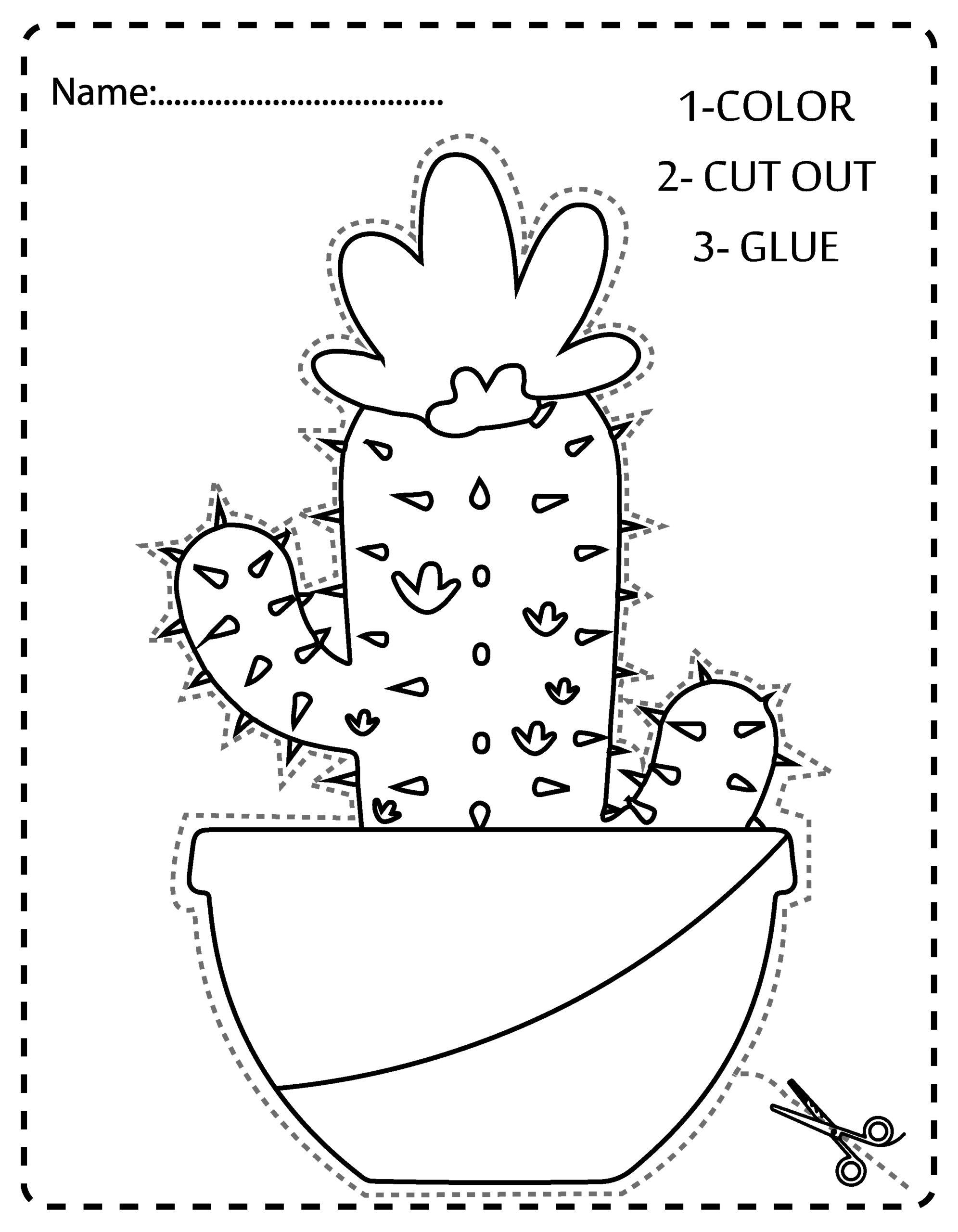 cut and paste preschool worksheets