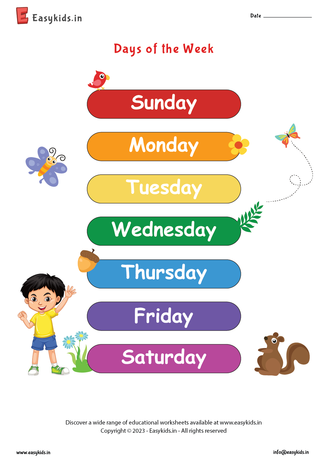 Days Of The Week EasyKids in