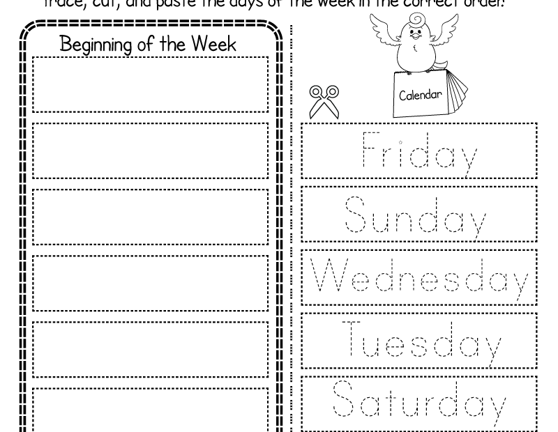 Days Of The Week Worksheet Free Printable Digital U0026 PDF