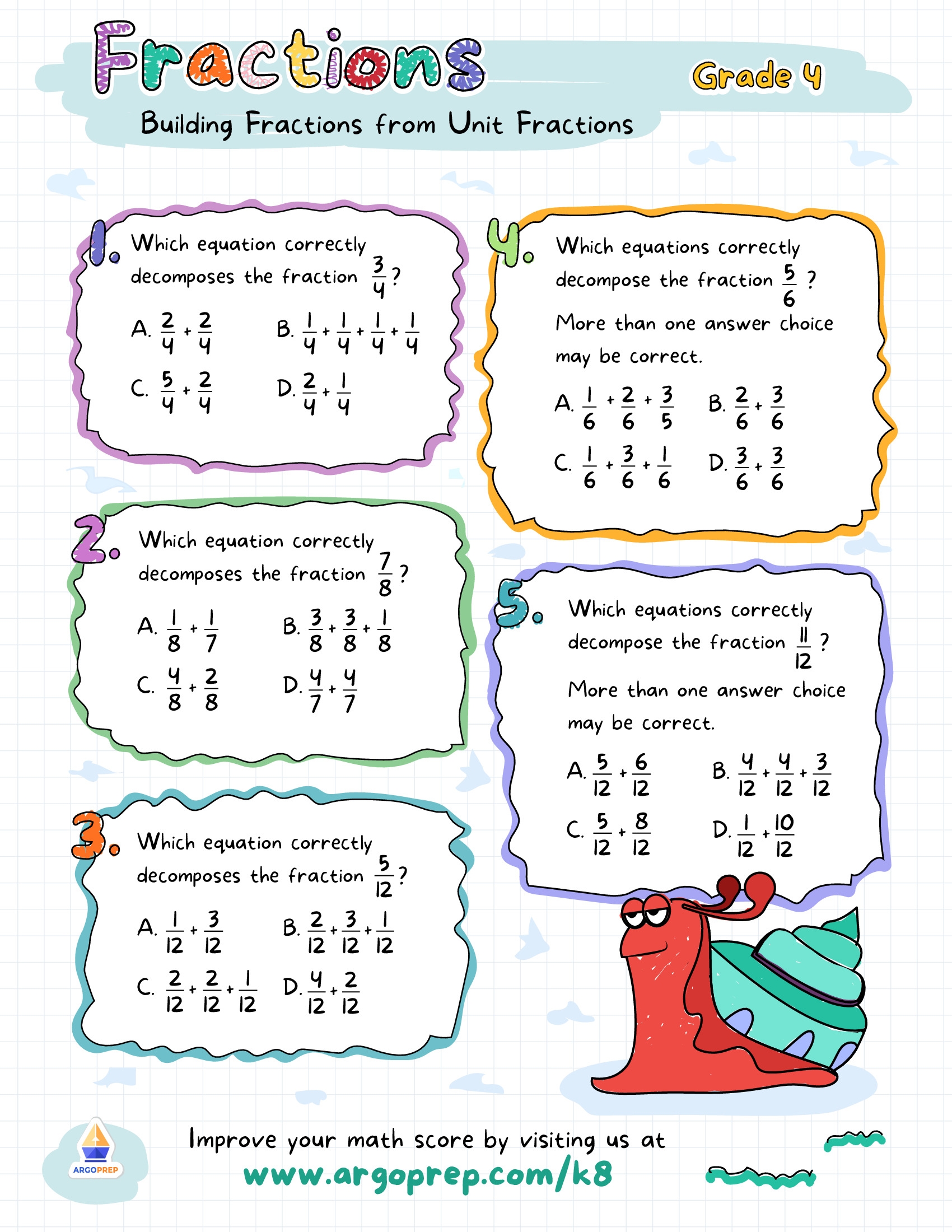 Decomposing Fractions ArgoPrep