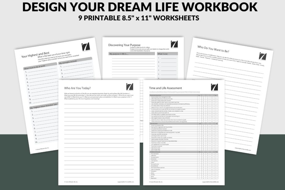 Design Your Dream Life Workbook Life Planning Worksheets Printable PDF Life Plan Template Download Goal Setting Purpose U0026 Life Path Etsy