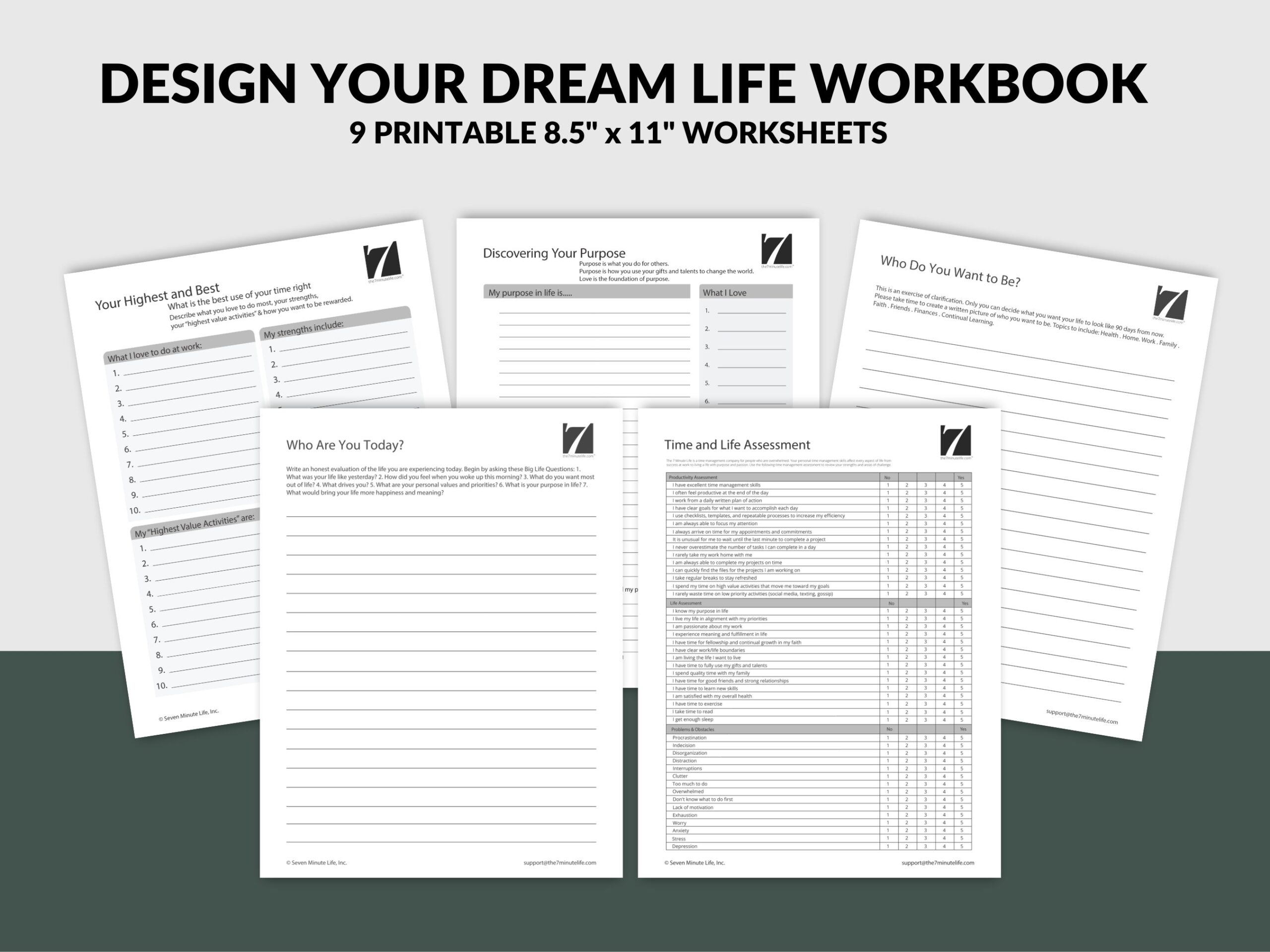Design Your Dream Life Workbook Life Planning Worksheets Printable PDF Life Plan Template Download Goal Setting Purpose U0026 Life Path Etsy