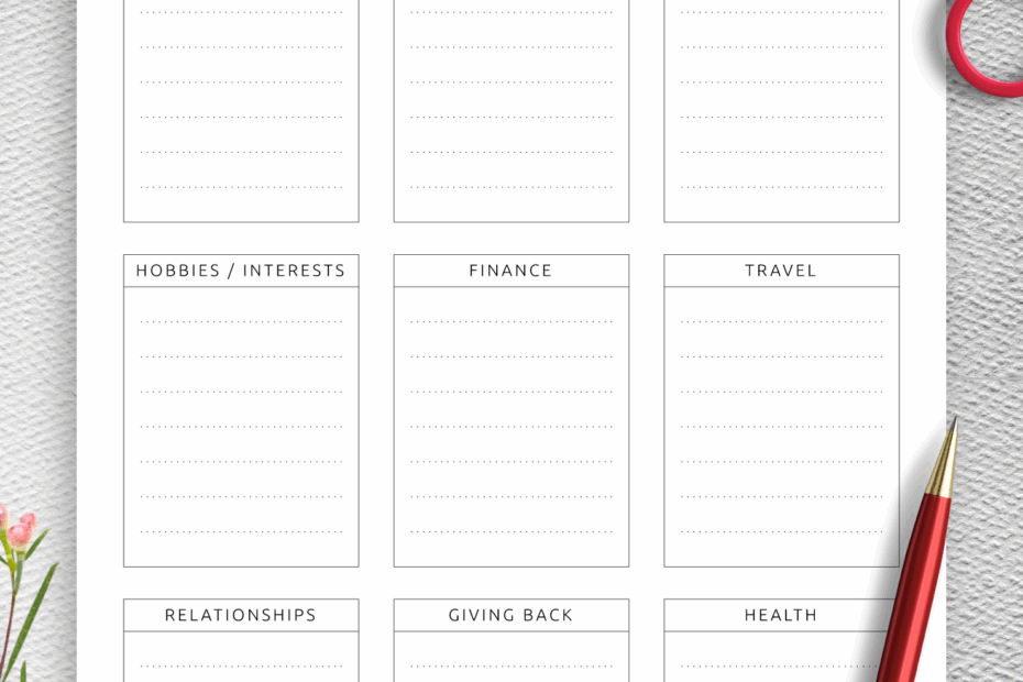 Download Printable My Future Vision Simple Template PDF
