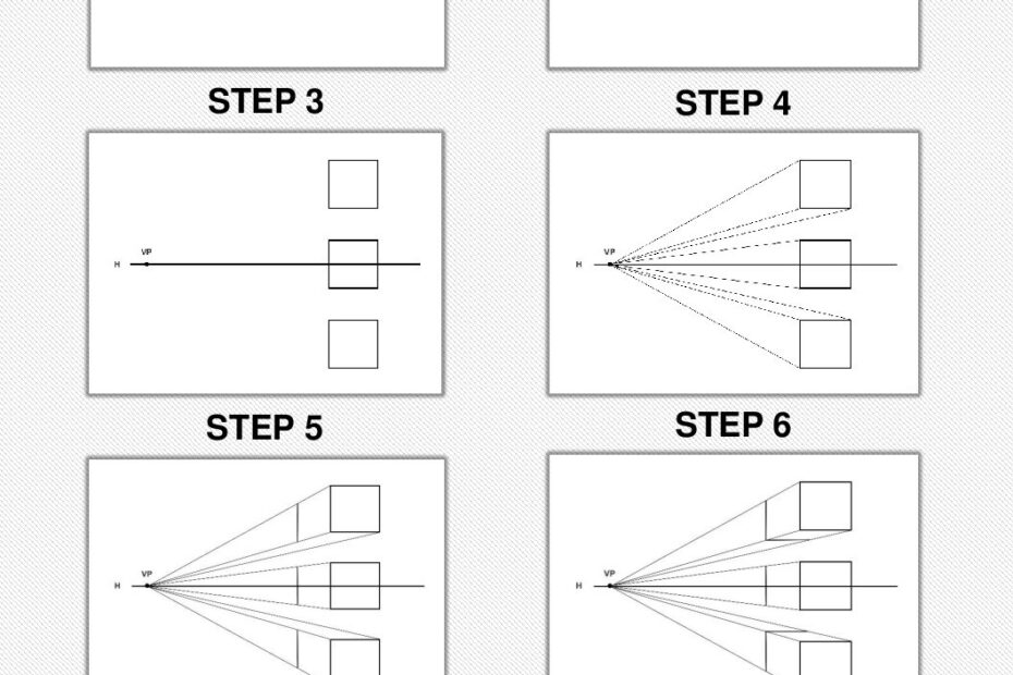Drawing A Box In One Point Perspective Teacha Worksheets Library