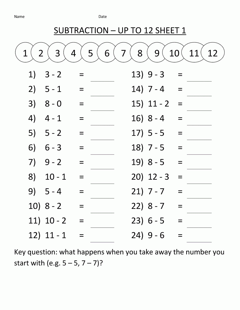 elementary math worksheets