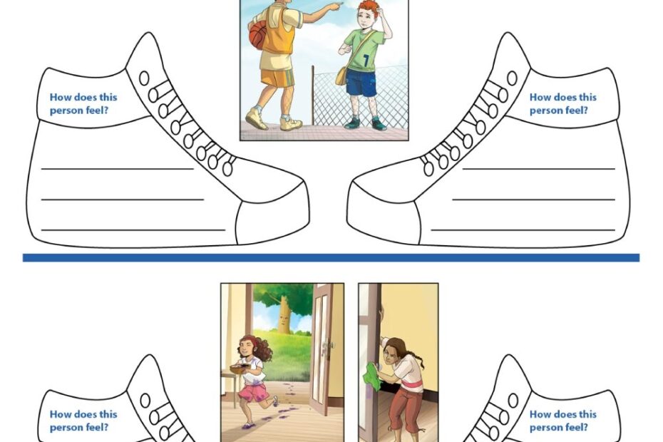 Empathy Worksheet Walk In Someone Elses Shoes
