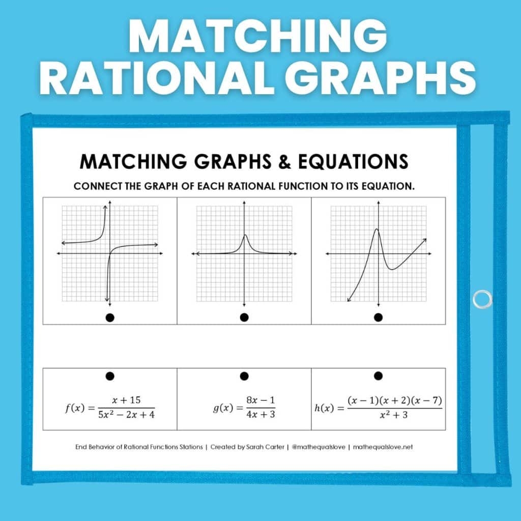 End Behavior Of Rational Functions Stations Activity Math U003d Love