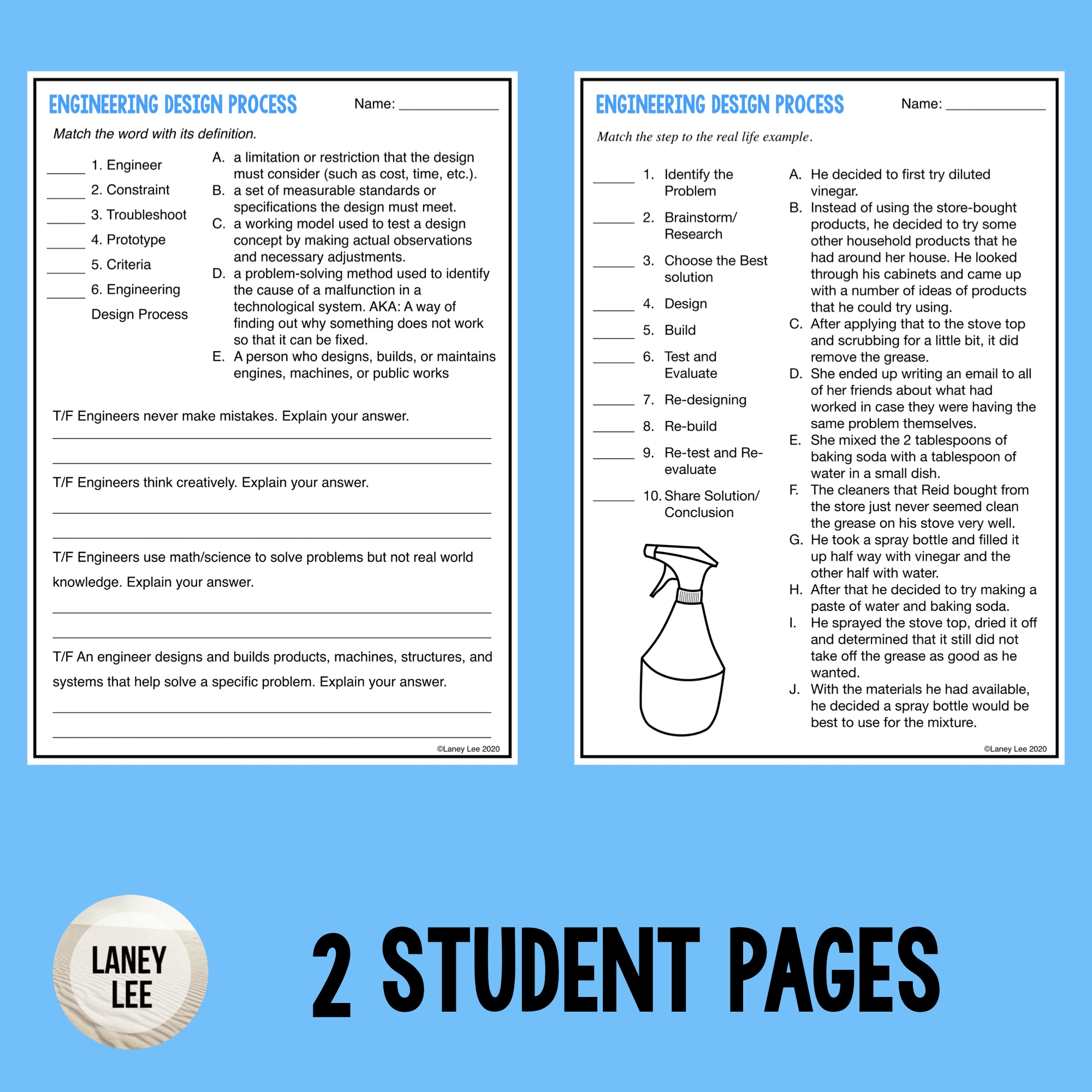 Engineering Design Process Reading Comprehension Worksheets 