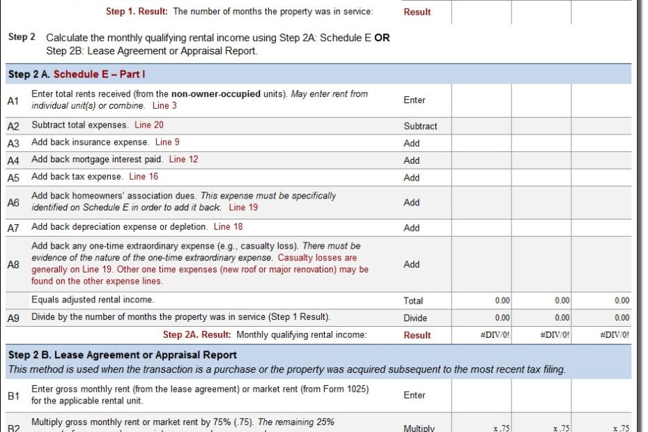 Evaluating Self Employed Borrowers TAX YEAR 2022 Worksheets Library