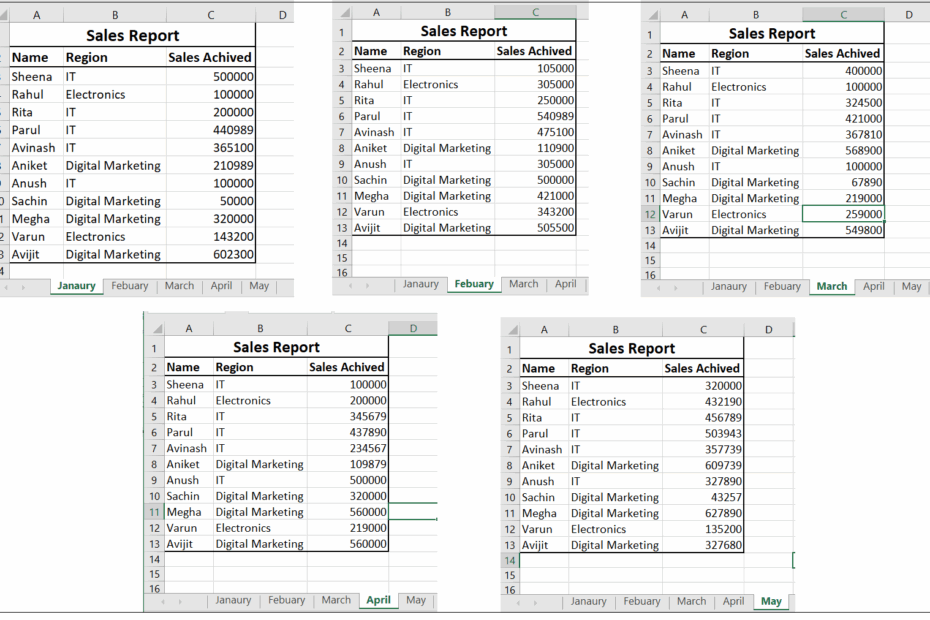Excel Combine Data From Multiple Worksheets Tabs Into One