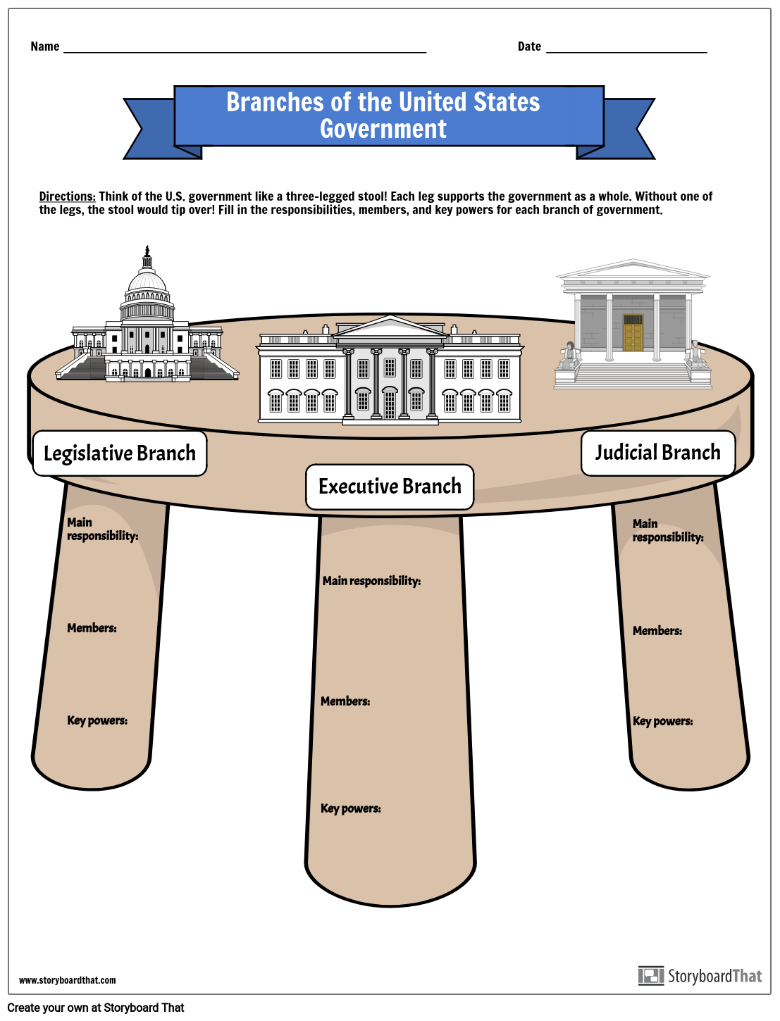 Executive Branch Lesson Plans Storyboard That Activities