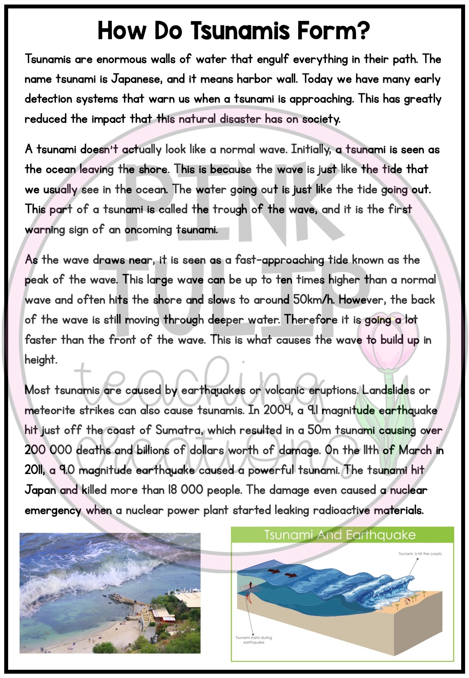 printable tsunami worksheet pdf