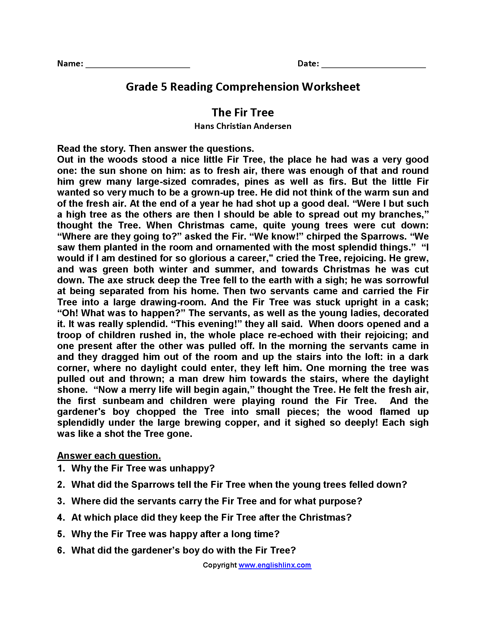 Fifth Grade Reading Worksheets Improve Fluency U0026 Vocabulary