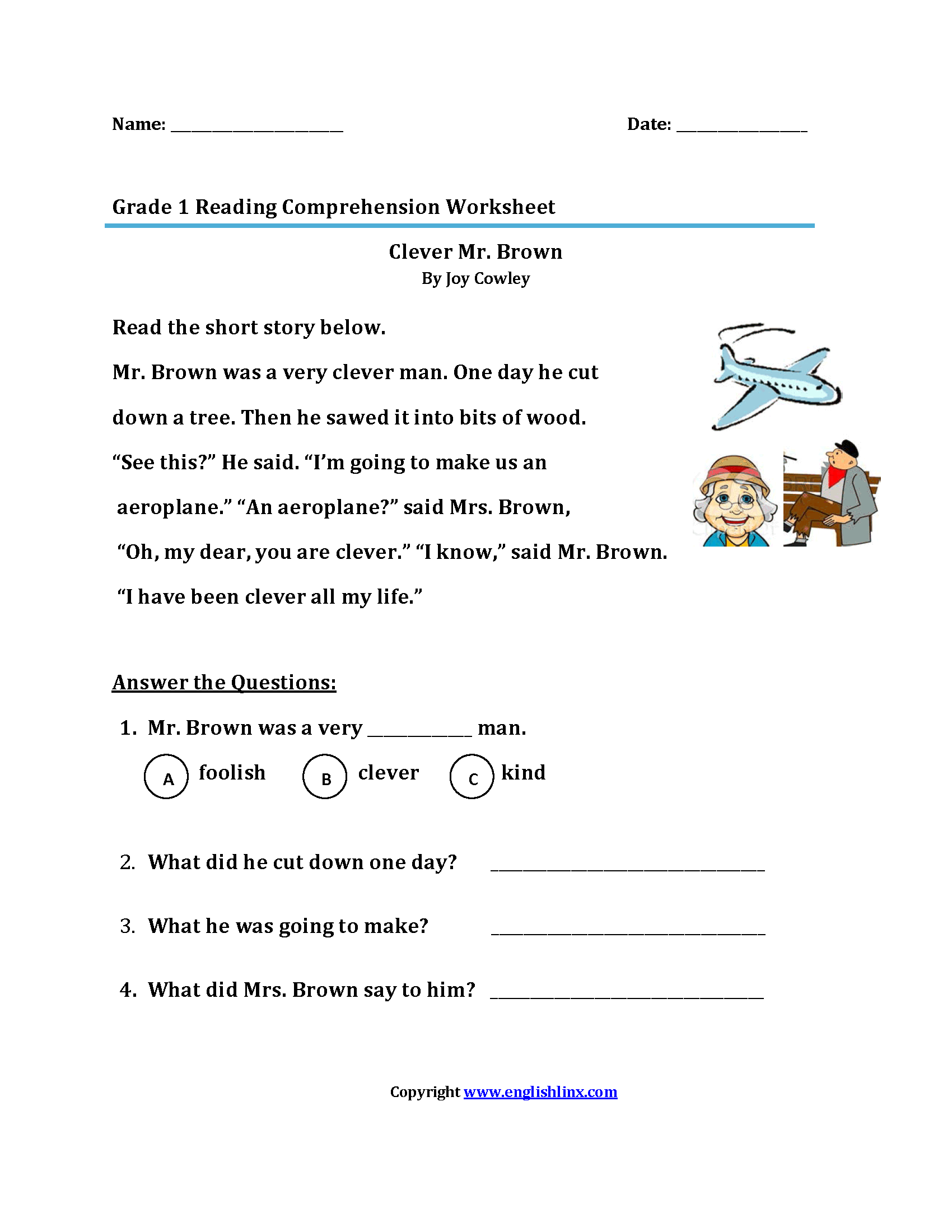 First Grade Reading Worksheets Improve Fluency U0026 Vocabulary