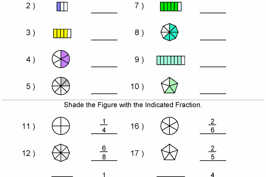Fractions Worksheets Printable Fractions Worksheets For Teachers Worksheets Library